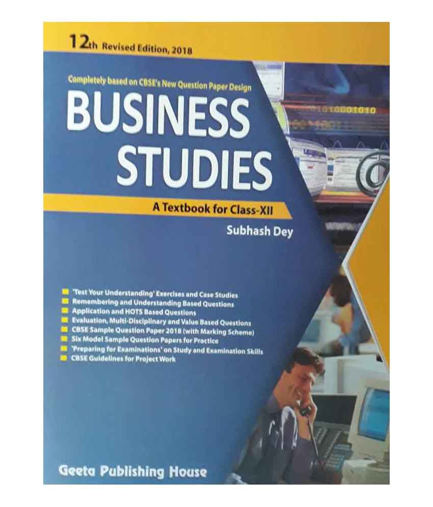 Business Studies (A Textbook For Class Xii) (Subhash Dey): Buy Business