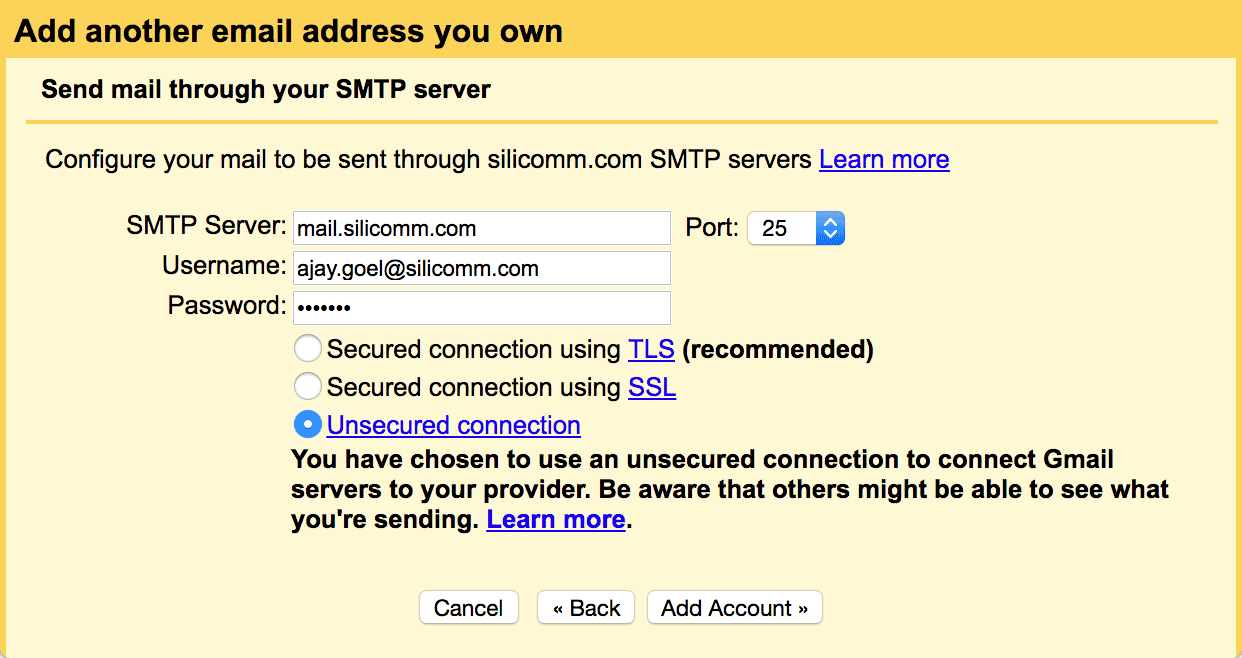 Ilustrasi penggunaan Gmail sebagai SMTP Server
