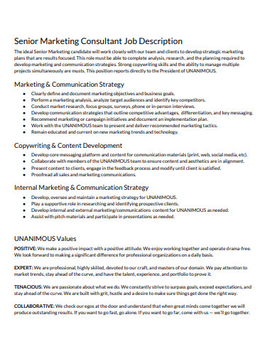 21+ Consultant Job Description Templates in PDF