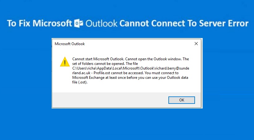 CÃ¡ch giáº£i quyáº¿t lá»—i "Outlook cannot connect to SMTP server"