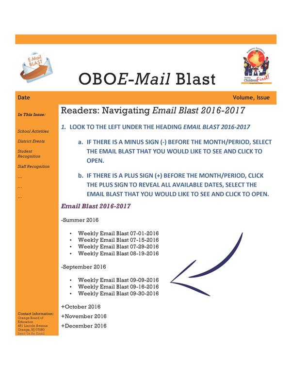 Email Blast 2016-2017 / November
