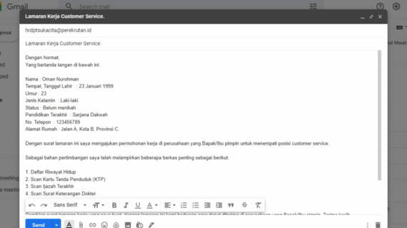 Rahasia Email Untuk Melamar Kerja Terpecaya