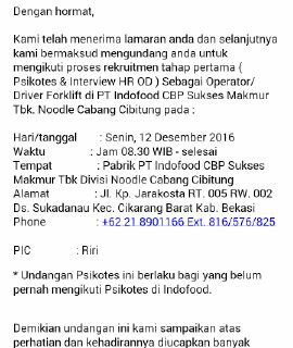 Simak! Email Resmi Pt Indofood Bekasi Terbaik