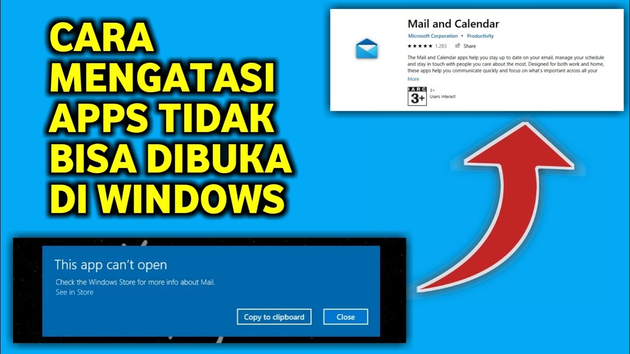 Cara Mengatasi Aplikasi Email tidak bisa dibuka di Windows 10 - Mail
