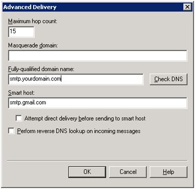 Configure Gmail as SMTP for SharePoint 2016